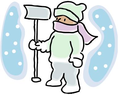 Snow shoveling child